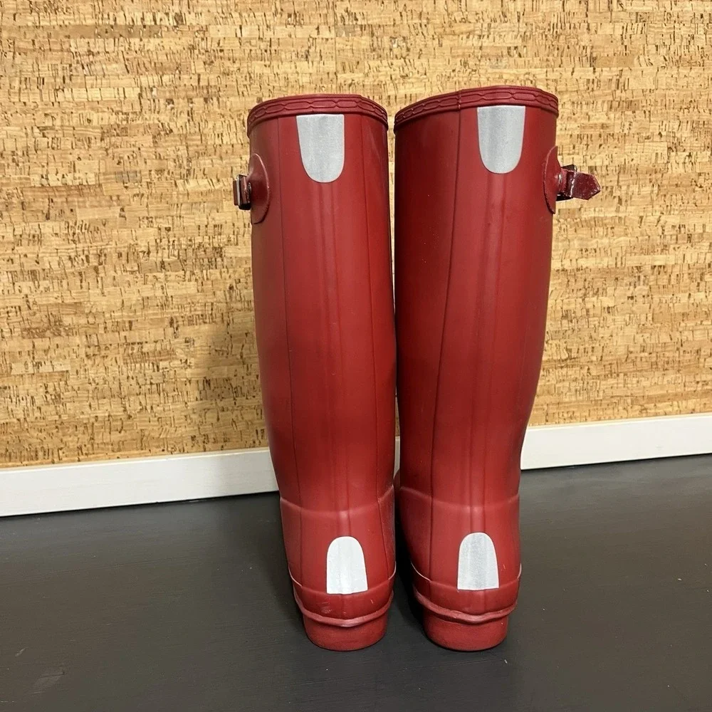 Girl's Hunter‎ Boots Waterproof Rain Boot Military Red Matte Waterproof Boots